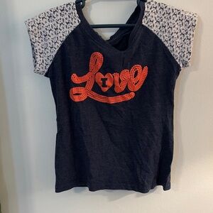 Colosseum Kids Love Graphic Tee - Black and Red